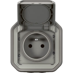 Legrand - Prise de courant avec volet Plexo complet saillie - gris