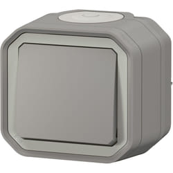 Poussoir no Plexo complet saillie - Finition gris - Legrand