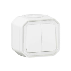 Legrand - Double interupteur / va-et--vient ou poussoir Plexo complet saillie - blanc (070023)