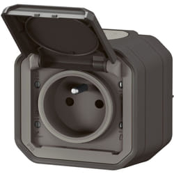 Legrand - Prise de courant avec volet Plexo complet saillie - anthracite