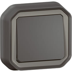 Legrand - Interrupteur ou va-et-vient Plexo complet encastré avec griffes - Anthracite