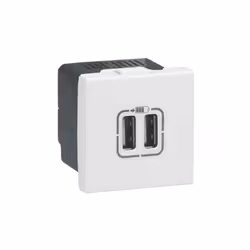 LEGRAND Mosaic Prise USB double 2400mA blanc EU - 278594L Cette double prise USB de type A Legrand Mosaic vous permet d'évite ...