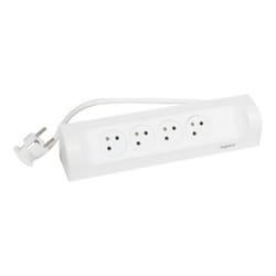 LEGRAND Multiprise FB 4x2P+T corner angle 1m 1.5mm² - Blanc