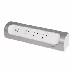 Legrand 0 494 09 multiprise 3 sortie(s) CA Intérieure Aluminium