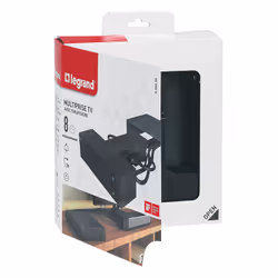 LEGRAND Multiprise FB 4x2P+T 4X2P corner TV parafoudre 2m - Noir - Vue supplémentaire 10