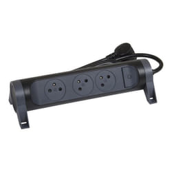 LEGRAND Multiprise FB 3x2P+T premium rotative et fixable 1.5m - Noir