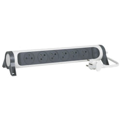 LEGRAND Multiprise FB 6x2P+T prenium rotative et fixable 1.5m blc/n