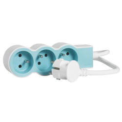 Multiprise - LEGRAND - Compact - 3 Prises - Bleu - Intérieur