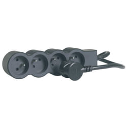 LEGRAND Multiprise FB 4x2P+T standard 1.5m 1mm² - Noir