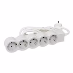 Legrand 694555, 1,5 m, Intérieure, Courbe, Gris, Blanc, 5 sortie(s) CA, 487 g