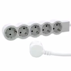 Legrand 694555 multiprise 1,5 m 5 sortie(s) CA Intérieure Gris, Blanc