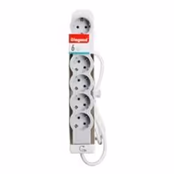 Legrand 694557, 1,5 m, Intérieure, Courbe, Gris, Blanc, 6 sortie(s) CA, 526 g
