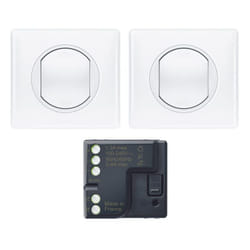 Legrand - pret a poser eclairage 1 MICROMODULE+2 com. sans fil/sans pile celiane blanc LEG067777L