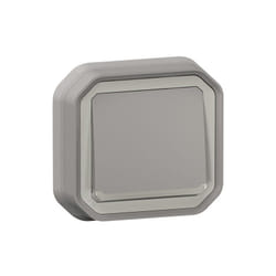 Legrand - Interrupteur ou va-et-vient lumineux Plexo complet encastré et griffes - Gris