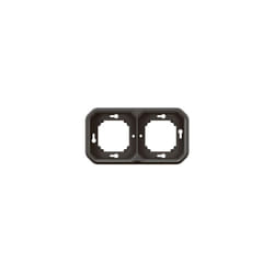 Plaque support 2 postes Plexo encastré horizontal ou vertical anthracite Legrand 070094