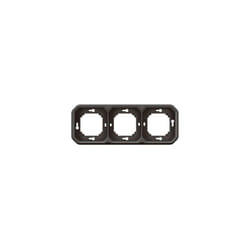 Legrand - Plaque support 3 postes Plexo encastré horizontal ou vertical anthracite 070095