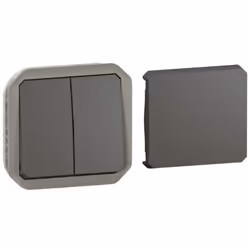 Transformeur étanche réversible pour réaliser 5 fonctions Plexo IP55 IK08 avec enjoliveur finition anthracite LEGRAND 069800L ...