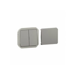 Legrand - transformeur étanche réversible pour réaliser 5 fonctions plexo IP55 IK08 avec enjoliveur - finition gris LEG069506L