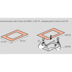 Legrand - Cadre d'encastrement ura next au-dessus de la niche de URA21 et URA21 plus 660192