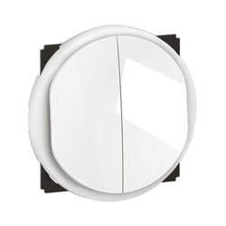 Legrand - Double interrupteur ou va-et-vient Céliane 10AX complet Blanc format Dépôt (CF2001)
