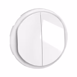 Enjoliveur double poussoir NO+NF lumineux Céliane - Blanc - LEG CB3001