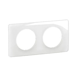 Legrand - Plaque Céliane 2 postes - Blanc Emaillé emballage gd (CP0022)