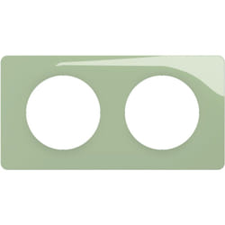 Plaque Céliane 2 postes – finition Vert Céladon - Legrand
