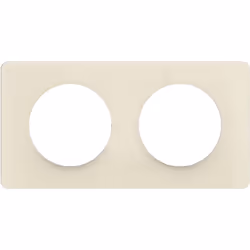 La plaque Céliane 2 postes de Legrand en finition Blanc Amande appartient à la collection Déco, parfaite pour personnaliser s ...