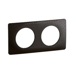 Plaque de finition Céliane 2 postes - Noir Météore (CP0702)