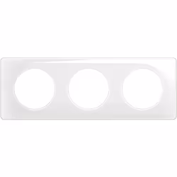 La plaque Céliane 3 postes en blanc émaillé est un élément de finition élégant pour vos interrupteurs et prises. Elle se fixe ...