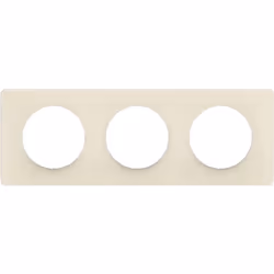 La plaque Céliane 3 postes de Legrand en finition Blanc Amande s’inscrit dans la collection Déco, qui propose des couleurs do ...