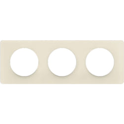 Plaque Céliane 3 postes - Blanc Amande - Legrand