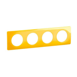 Plaque Céliane 4 postes - Jaune Safran emballage gd (CP0424)