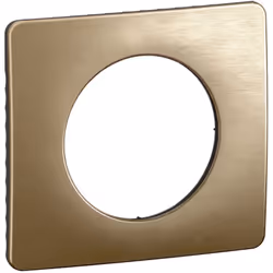 La plaque Céliane 1 poste en finition bronze satiné joue sur les nuances métalliques pour sublimer votre décoration intérieur ...