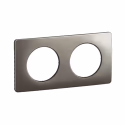 La plaque de finition Céliane 2 postes de Legrand, référence CP1802 , présente une élégante finition en acier satiné. Elle es ...