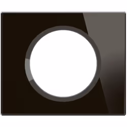 La plaque Céliane 1 poste en finition Verre Onyx Noir s’intègre dans la collection « Matières » de Legrand, une gamme qui mis ...