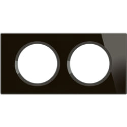 Plaque Céliane 2 postes - Verre Onyx Noir - Legrand