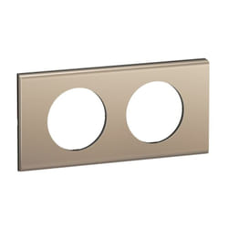 Plaque de finition - 2 postes - nickel satiné Legrand céliane cp2102