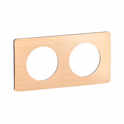 Plaque de finition Céliane 2 postes Collection Tendance finition Hêtre avec système de rattrapage des défauts du mur - avec e ...