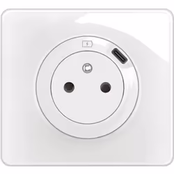 LEGRAND - PRISE ELECTRIQUE MURALE AVEC TERRE CÉLIANE SURFACE AVEC PRISE CHARGEUR USB 7,5W INTÉGRÉ + PLAQUE- PRISE AFFLEURANTE ...