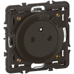 Legrand - Prises Surface Confort + usb-c Céliane Noir à équiper d'une plaque
