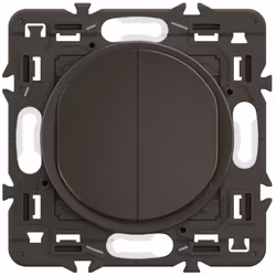 Le double poussoir inverseur Céliane 6A avec enjoliveur Noir et support incarne l’alliance parfaite entre fonctionnalité, est ...