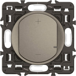 Legrand - Variateur 2 fils Céliane toutes charges - Enjoliveur Titanium et support