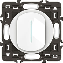 Legrand - Interrupteur témoin Céliane 10AX - Enjoliveur Blanc, support et voyant