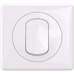 L’interrupteur ou va-et-vient Céliane 10AX complet de Legrand, ici proposé en version étanche IP44 avec finition Blanc, se di ...