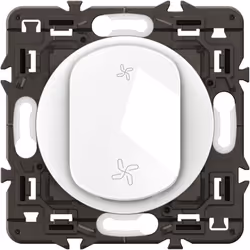 Le poussoir VMC Céliane de Legrand, équipé d’un enjoliveur blanc et livré avec son support, offre une solution à la fois disc ...