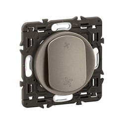 Legrand - Poussoir vmc Céliane enjoliveur Titanium et support (CY6031)