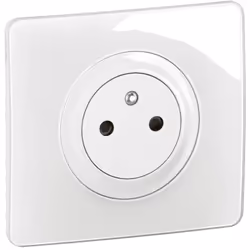 La prise de courant Céliane Surface Confort avec terre, vendue avec support, est prête à installer et à combiner avec une pla ...