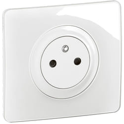 Legrand - Prise de courant Céliane Surface Confort Blanc + support, à équiper d'une plaque