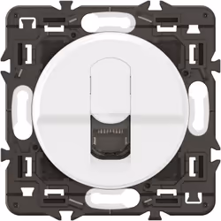 La prise RJ45 Céliane catégorie 6 FTP permet des connexions téléphoniques ou informatiques à haut débit. Vendue avec support, ...